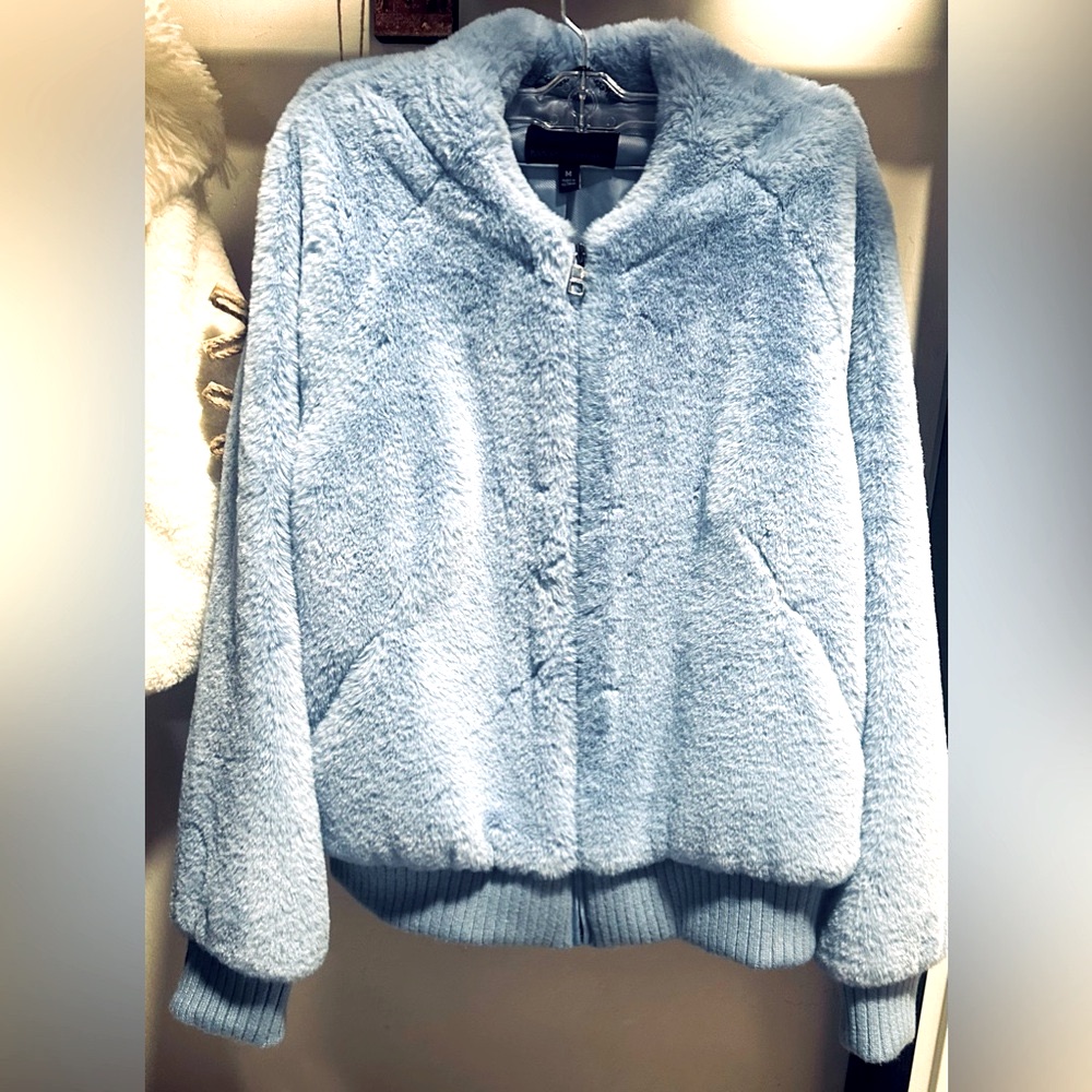 Faux Fur Bomber Jacket By Banana Republic Size Medium Sold Out Style